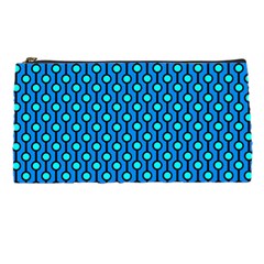 Blue Circles On A Dark Blue Background Pencil Case by SychEva