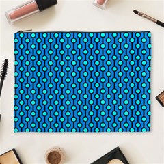 Blue Circles On A Dark Blue Background Cosmetic Bag (xl) by SychEva