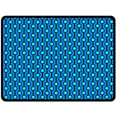 Blue Circles On A Dark Blue Background Fleece Blanket (large)  by SychEva