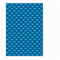 Blue Circles On A Dark Blue Background Large Garden Flag (two Sides) by SychEva