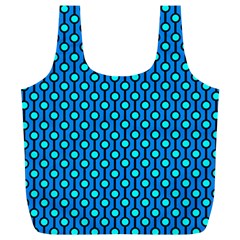 Blue Circles On A Dark Blue Background Full Print Recycle Bag (xl) by SychEva