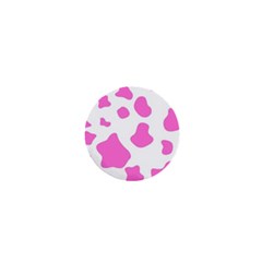 Pink Cow Spots, Large Version, Animal Fur Print In Pastel Colors 1  Mini Magnets by Casemiro