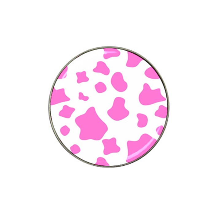 Pink Cow spots, large version, animal fur print in pastel colors Hat Clip Ball Marker