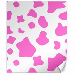 Pink Cow Spots, Large Version, Animal Fur Print In Pastel Colors Canvas 8  X 10  by Casemiro