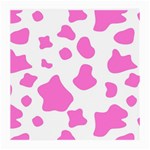 Pink Cow spots, large version, animal fur print in pastel colors Medium Glasses Cloth (2 Sides) Front