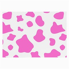 Pink Cow Spots, Large Version, Animal Fur Print In Pastel Colors Large Glasses Cloth by Casemiro