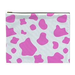 Pink Cow Spots, Large Version, Animal Fur Print In Pastel Colors Cosmetic Bag (xl) by Casemiro