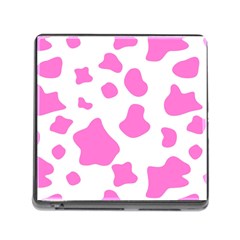 Pink Cow Spots, Large Version, Animal Fur Print In Pastel Colors Memory Card Reader (square 5 Slot) by Casemiro