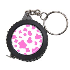 Pink Cow Spots, Large Version, Animal Fur Print In Pastel Colors Measuring Tape by Casemiro