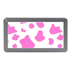 Pink Cow Spots, Large Version, Animal Fur Print In Pastel Colors Memory Card Reader (mini) by Casemiro