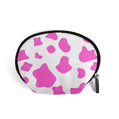 Pink Cow Spots, Large Version, Animal Fur Print In Pastel Colors Accessory Pouch (small) by Casemiro