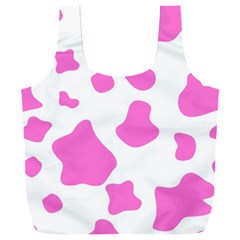 Pink Cow Spots, Large Version, Animal Fur Print In Pastel Colors Full Print Recycle Bag (xxl) by Casemiro