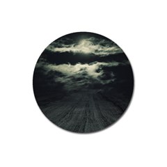 Dark Night Landscape Scene Magnet 3  (round) by dflcprintsclothing