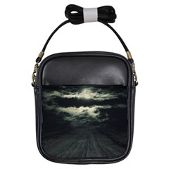 Dark Night Landscape Scene Girls Sling Bag