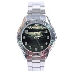 Dark Night Landscape Scene Stainless Steel Analogue Watch by dflcprintsclothing