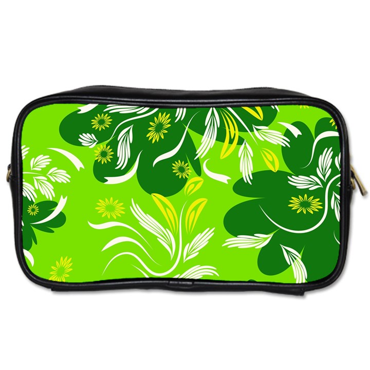 Folk flowers pattern Floral surface design Seamless pattern Toiletries Bag (Two Sides)