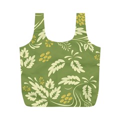 Folk Flowers Pattern Floral Surface Design Seamless Pattern Full Print Recycle Bag (m) by Eskimos