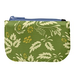 Folk Flowers Pattern Floral Surface Design Seamless Pattern Large Coin Purse by Eskimos