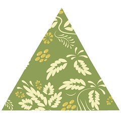 Folk Flowers Pattern Floral Surface Design Seamless Pattern Wooden Puzzle Triangle by Eskimos