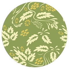 Folk Flowers Pattern Floral Surface Design Seamless Pattern Round Trivet