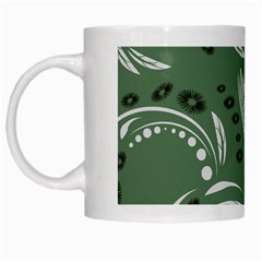 Folk Flowers Pattern Floral Surface Design Seamless Pattern White Mugs by Eskimos