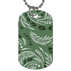 Folk Flowers Pattern Floral Surface Design Seamless Pattern Dog Tag (one Side) by Eskimos