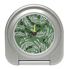 Folk Flowers Pattern Floral Surface Design Seamless Pattern Travel Alarm Clock by Eskimos