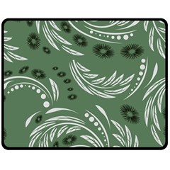 Folk Flowers Pattern Floral Surface Design Seamless Pattern Double Sided Fleece Blanket (medium)  by Eskimos