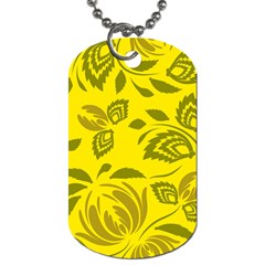 Folk Flowers Pattern Floral Surface Design Seamless Pattern Dog Tag (two Sides) by Eskimos