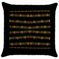 Candle Lights In Warm Cozy Festive Style Throw Pillow Case (black) by pepitasart