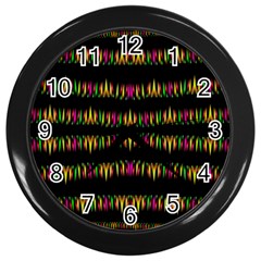 Candle Lights In Warm Cozy Festive Style Wall Clock (black) by pepitasart