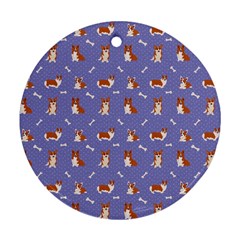 Cute Corgi Dogs Ornament (round) by SychEva