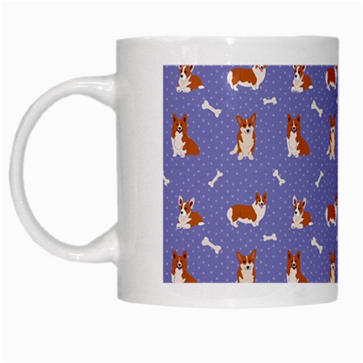 Cute Corgi Dogs White Mugs