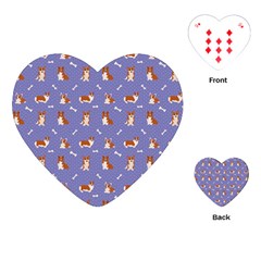 Cute Corgi Dogs Playing Cards Single Design (heart) by SychEva