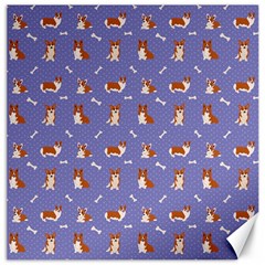 Cute Corgi Dogs Canvas 12  X 12  by SychEva