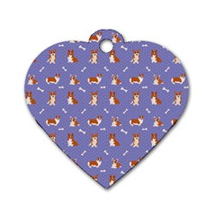 Cute Corgi Dogs Dog Tag Heart (one Side) by SychEva