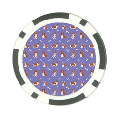 Cute Corgi Dogs Poker Chip Card Guard by SychEva