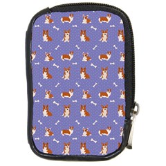 Cute Corgi Dogs Compact Camera Leather Case by SychEva