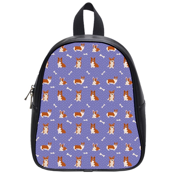 Cute Corgi Dogs School Bag (Small)