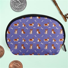 Cute Corgi Dogs Accessory Pouch (large) by SychEva