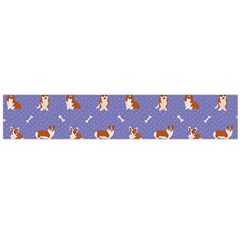 Cute Corgi Dogs Large Flano Scarf  by SychEva