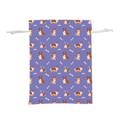 Cute Corgi Dogs Lightweight Drawstring Pouch (m) by SychEva