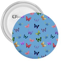 Multicolored Butterflies Whirl 3  Buttons by SychEva