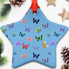 Multicolored Butterflies Whirl Ornament (star) by SychEva