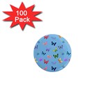 Multicolored Butterflies Whirl 1  Mini Magnets (100 pack)  Front