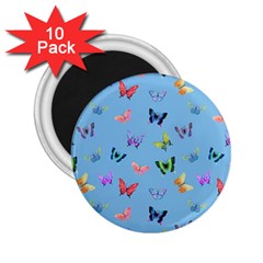 Multicolored Butterflies Whirl 2 25  Magnets (10 Pack)  by SychEva