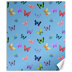 Multicolored Butterflies Whirl Canvas 8  X 10  by SychEva