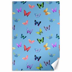 Multicolored Butterflies Whirl Canvas 12  X 18  by SychEva