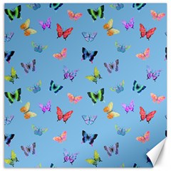 Multicolored Butterflies Whirl Canvas 16  X 16  by SychEva