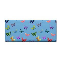 Multicolored Butterflies Whirl Hand Towel by SychEva